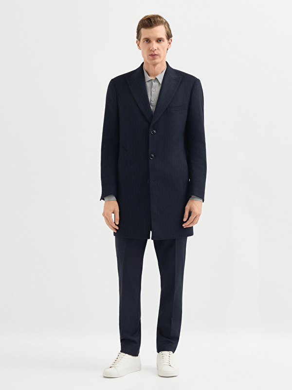 Erkek Lacivert Palto