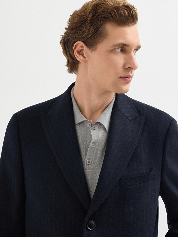 Erkek Lacivert Palto