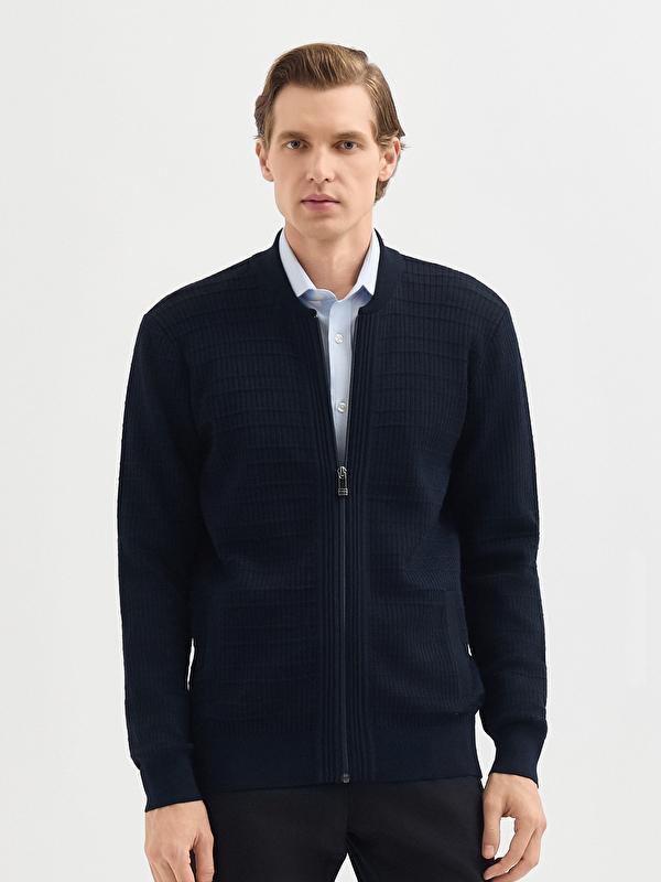 Erkek Lacivert Hırka