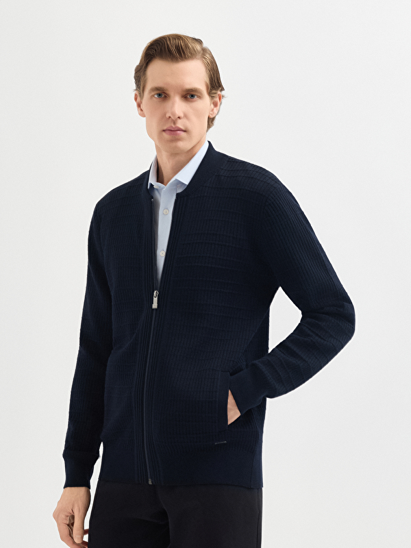 Erkek Lacivert Hırka