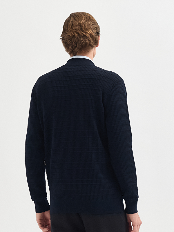 Erkek Lacivert Hırka