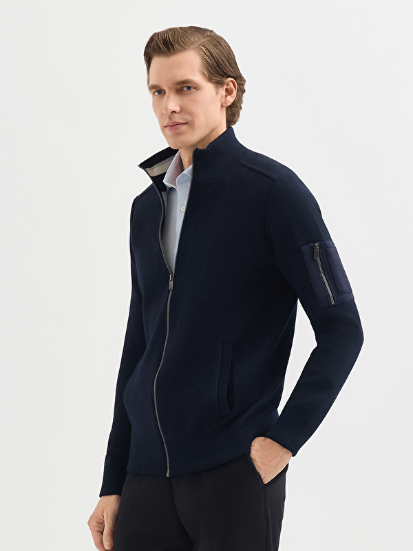 Erkek Lacivert Hırka