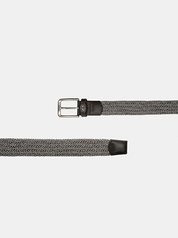 Erkek Siyah - Beyaz Kemer