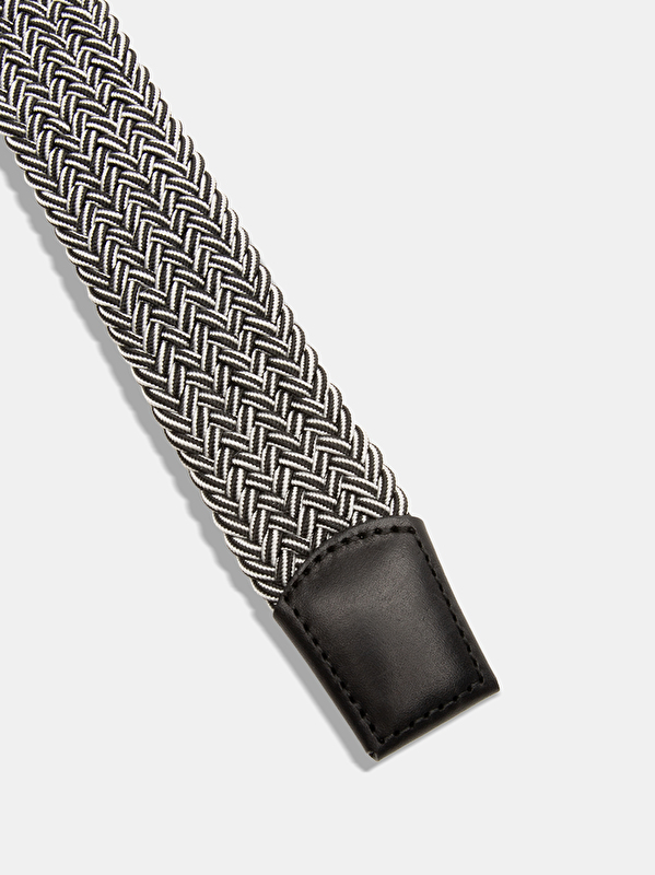 Erkek Siyah - Beyaz Kemer
