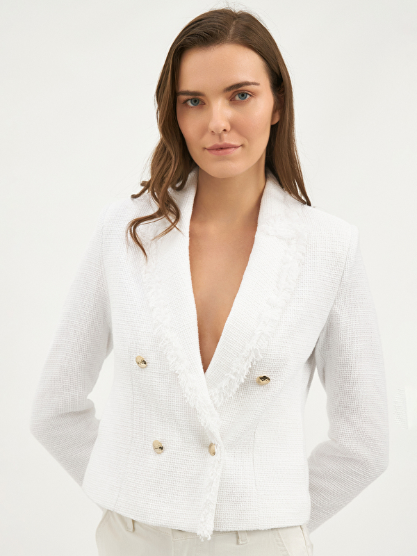 Kadın Beyaz Ceket