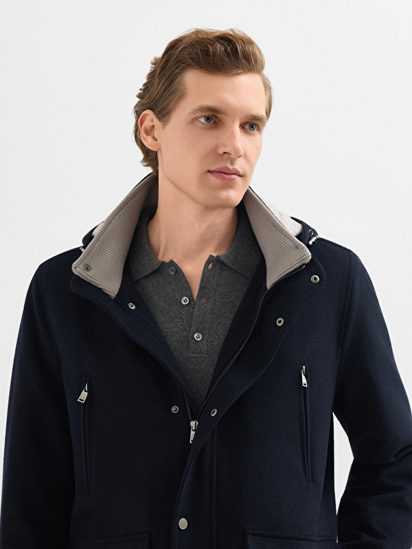 Erkek Lacivert Mont