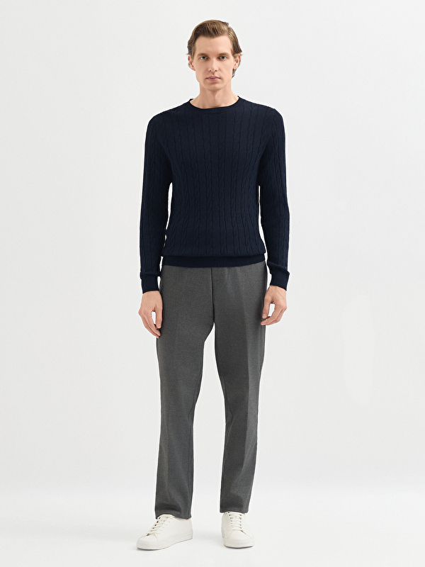 Erkek Lacivert Kazak