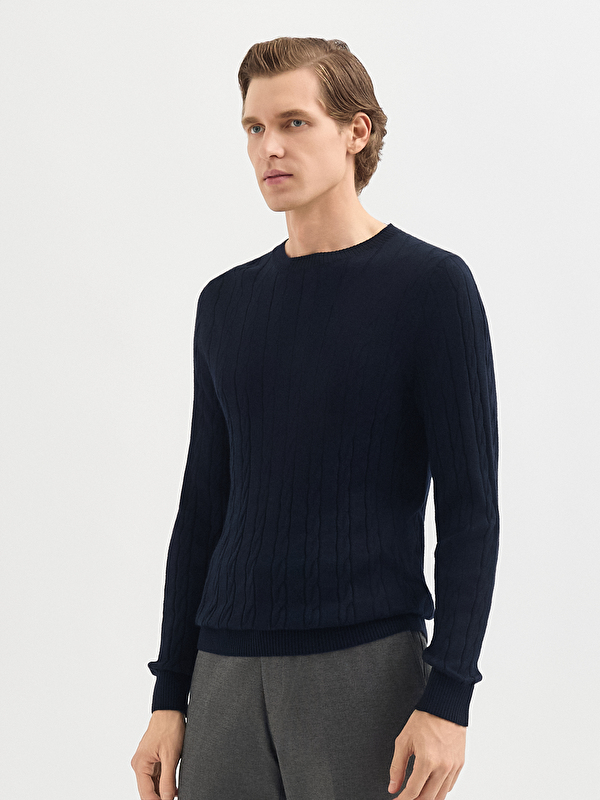 Erkek Lacivert Kazak