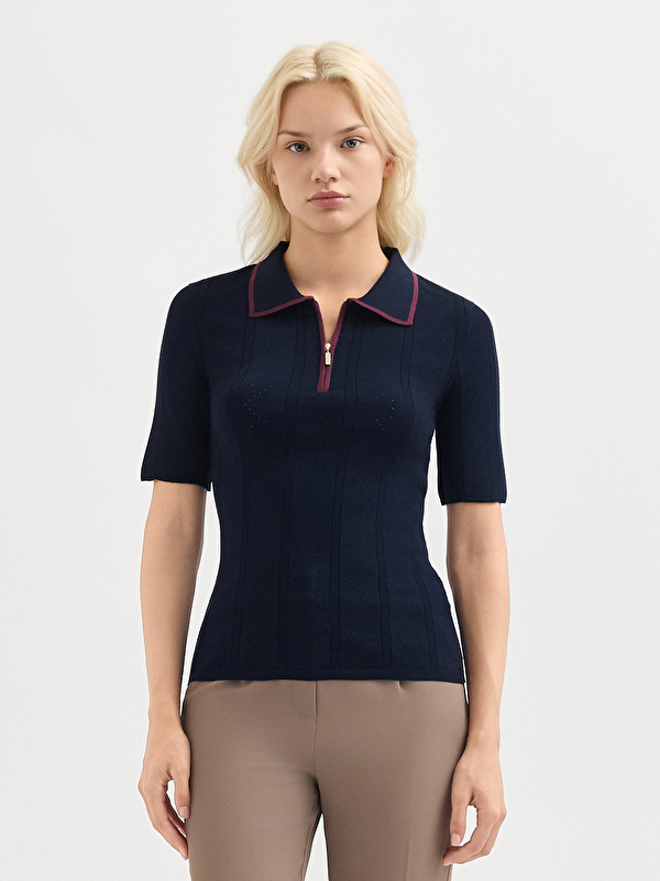 Kadın Lacivert Kazak