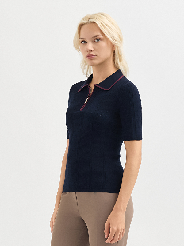 Kadın Lacivert Kazak