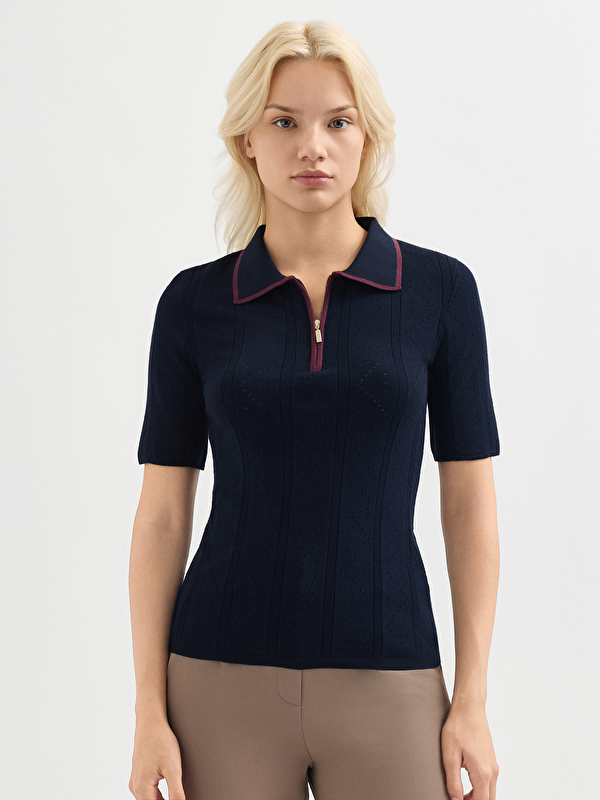 Kadın Lacivert Kazak