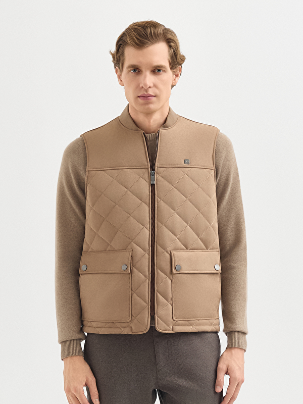 Erkek Vizon Deri Yelek