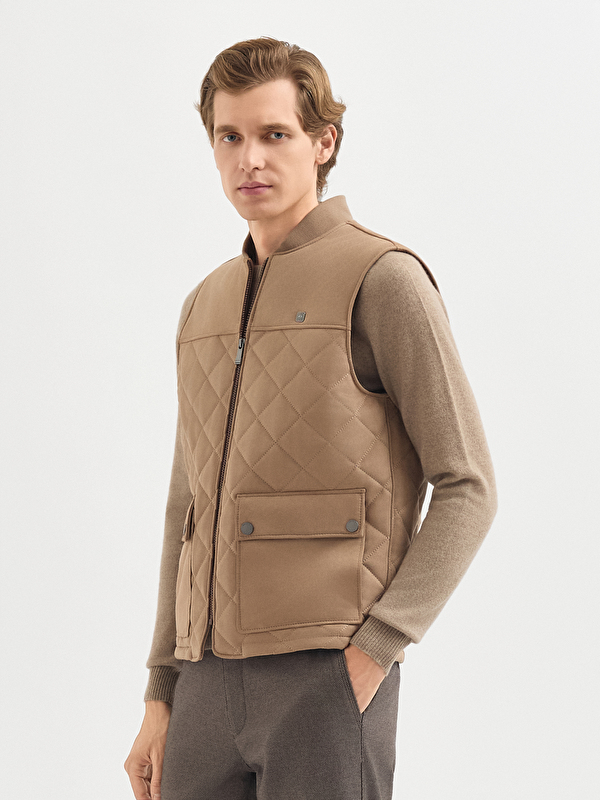 Erkek Vizon Deri Yelek