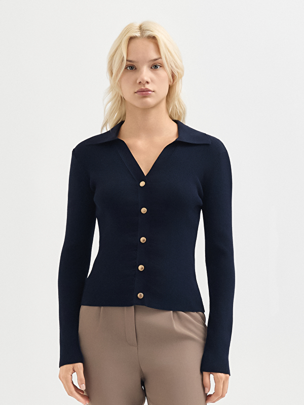 Kadın Lacivert Hırka