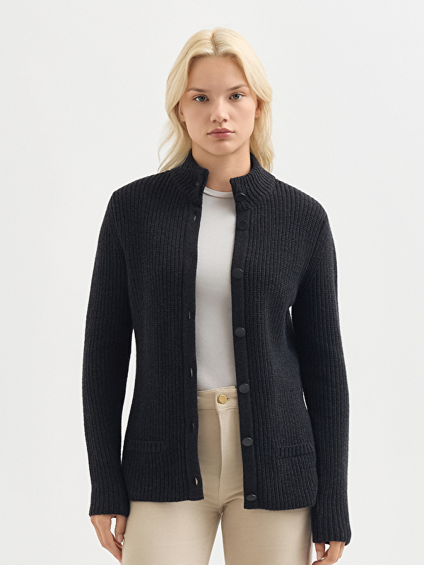 Kadın Antrasit Hırka