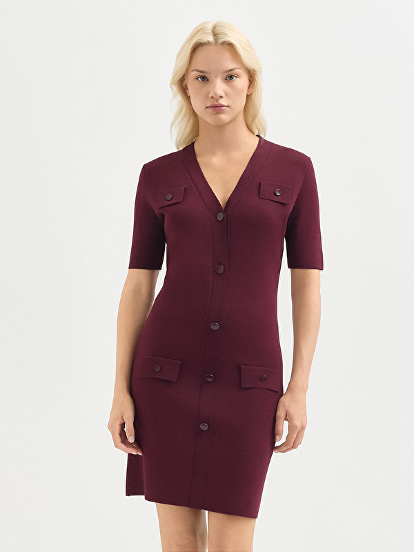 Kadın Bordo Elbise