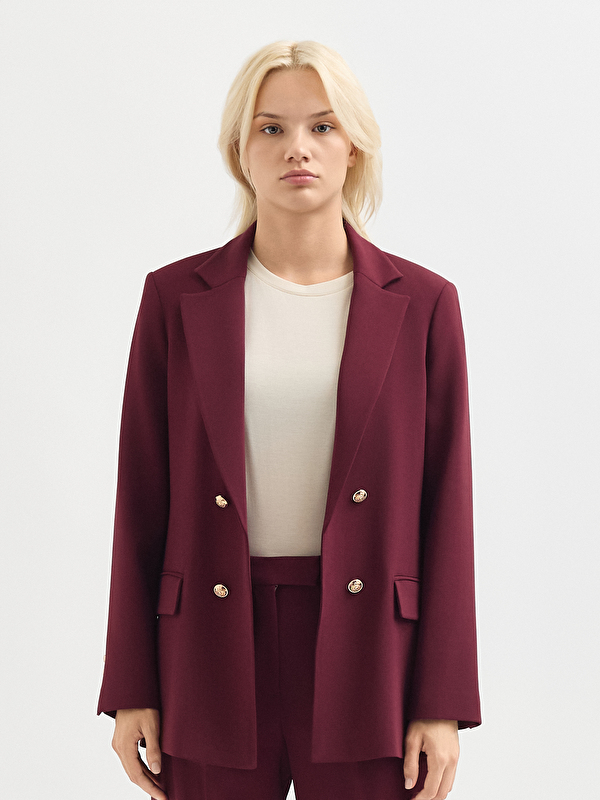 Kadın Bordo Ceket