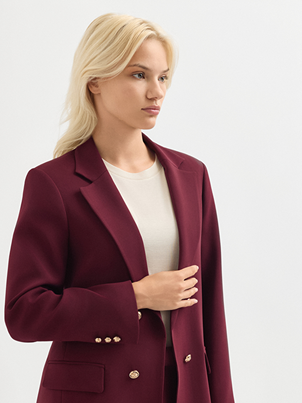Kadın Bordo Ceket