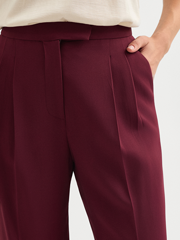 Kadın Bordo Pantolon