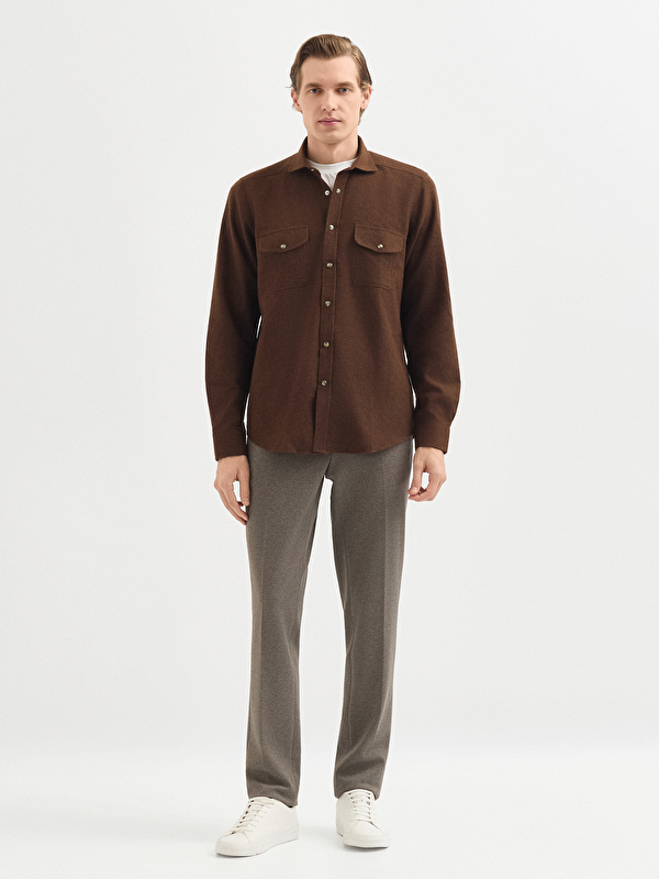 Erkek Kahve Gömlek