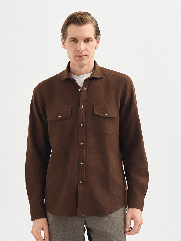 Erkek Kahve Gömlek