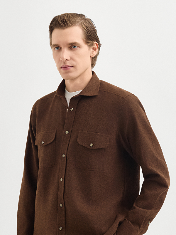 Erkek Kahve Gömlek