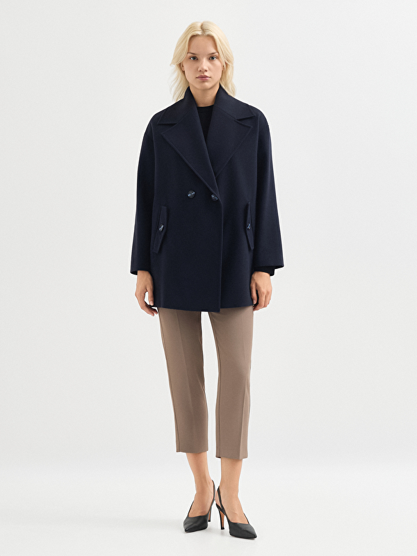 Kadın Lacivert Kaban