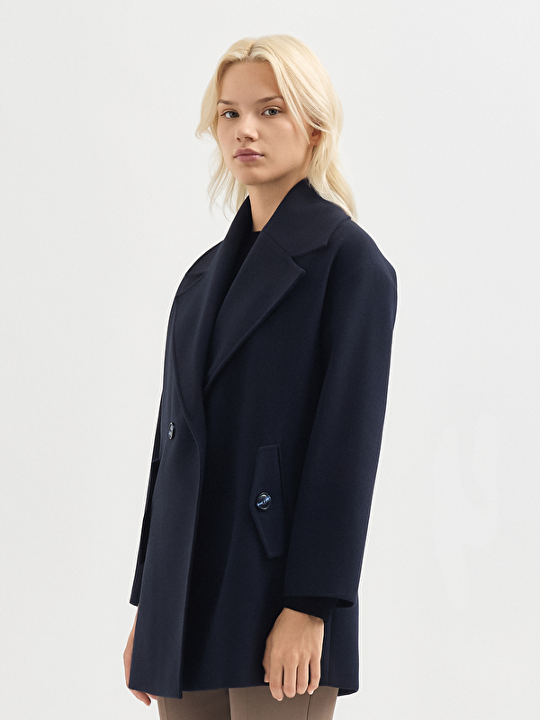 Kadın Lacivert Kaban