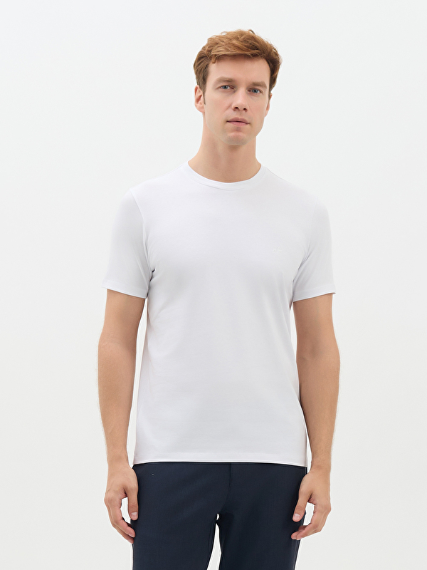 Erkek Beyaz Tişört