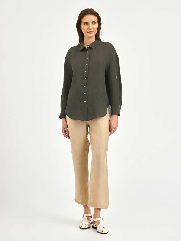 Kadın Haki Gömlek