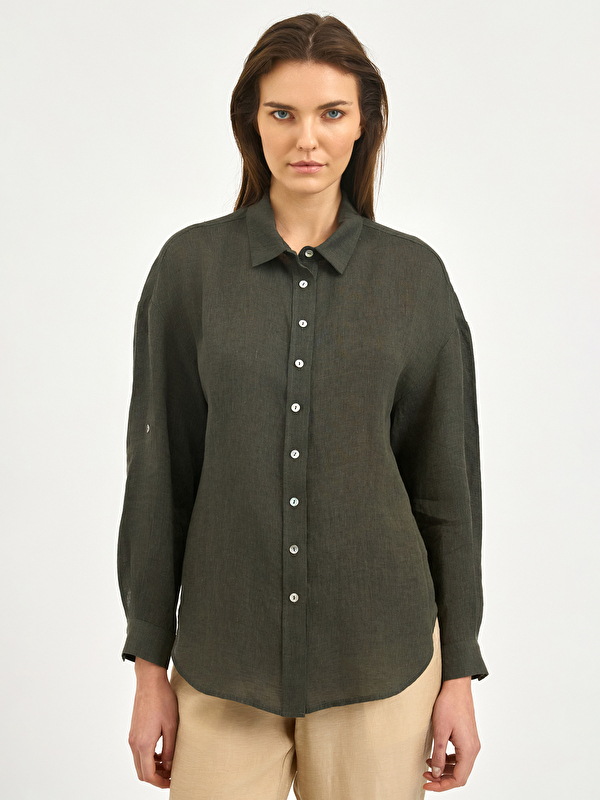 Kadın Haki Gömlek