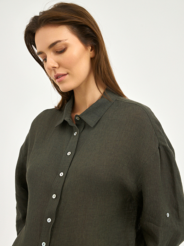 Kadın Haki Gömlek
