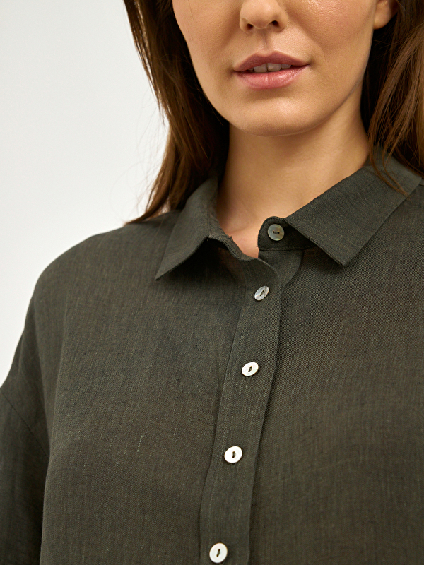 Kadın Haki Gömlek