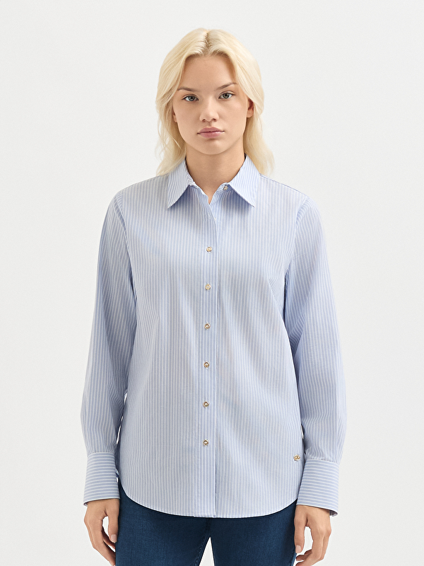 Kadın Mavi Gömlek