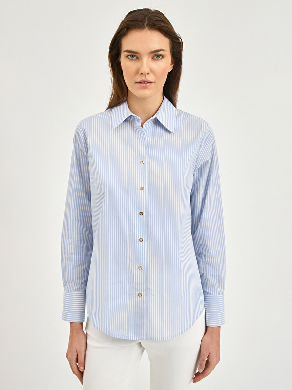Kadın Mavi Gömlek