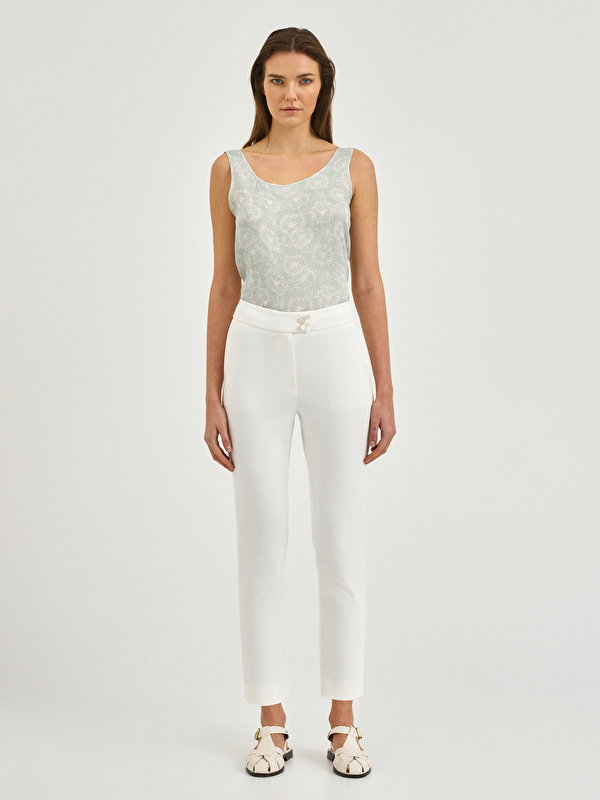 Kadın Beyaz Pantolon