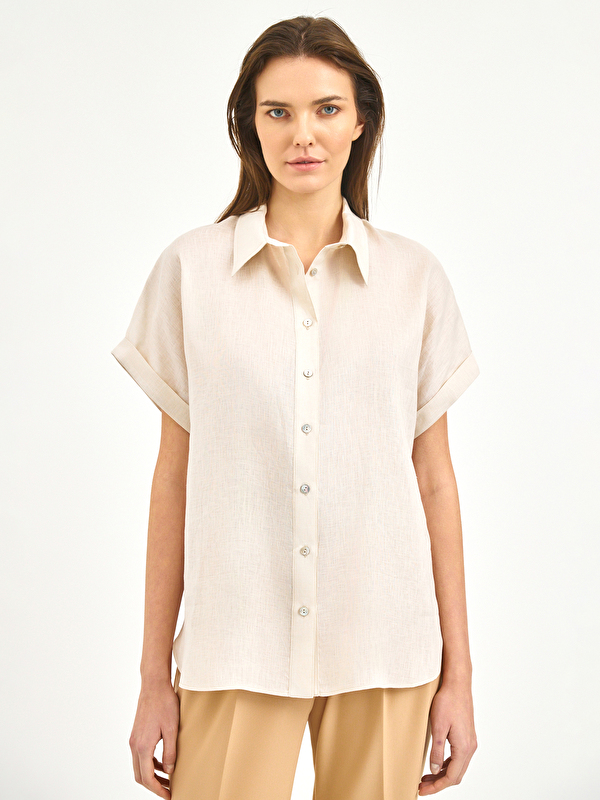 Kadın Bej Gömlek