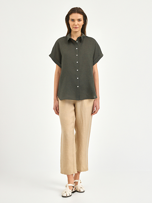 Kadın Haki Gömlek