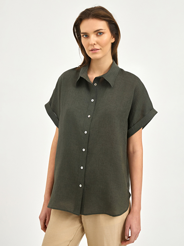 Kadın Haki Gömlek