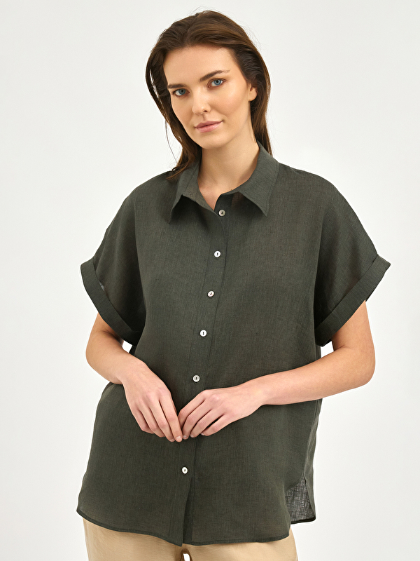 Kadın Haki Gömlek