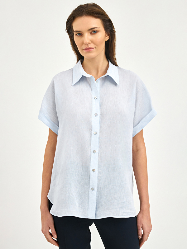 Kadın Mavi Gömlek