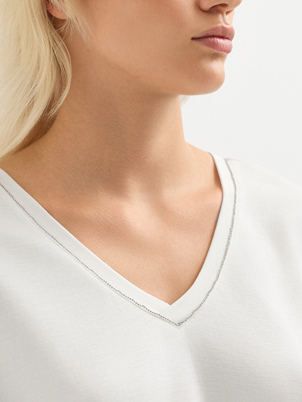 Kadın Beyaz Tişört