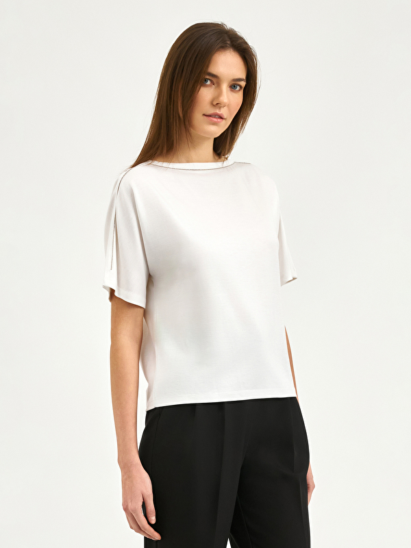 Kadın Beyaz Tişört