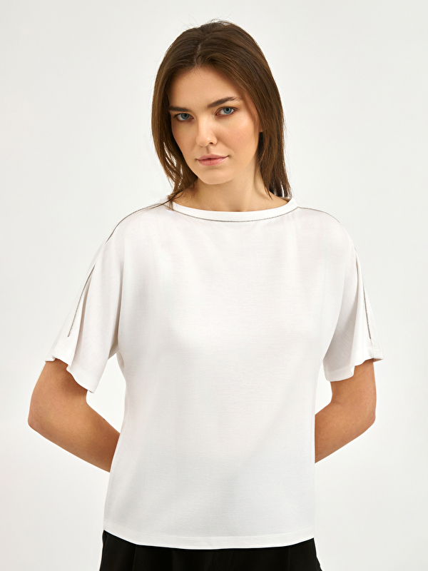 Kadın Beyaz Tişört