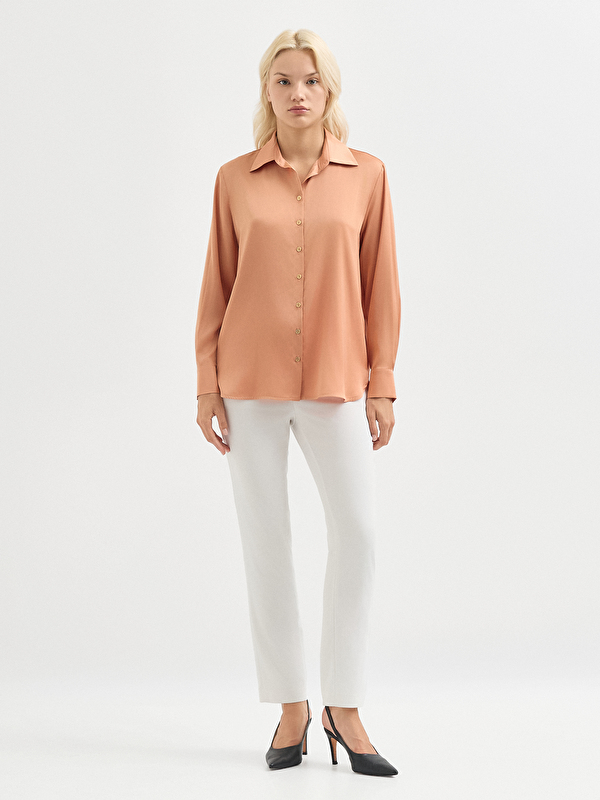 Kadın Kiremit Gömlek