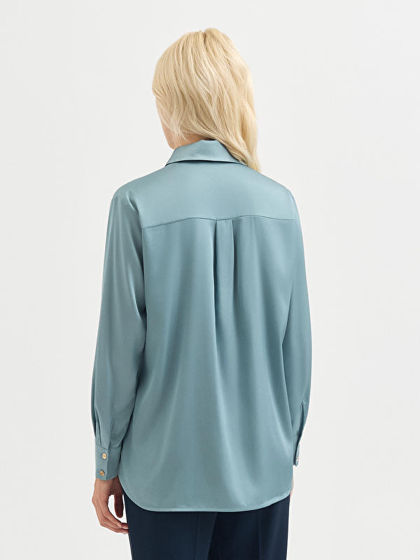 Kadın Mavi Gömlek