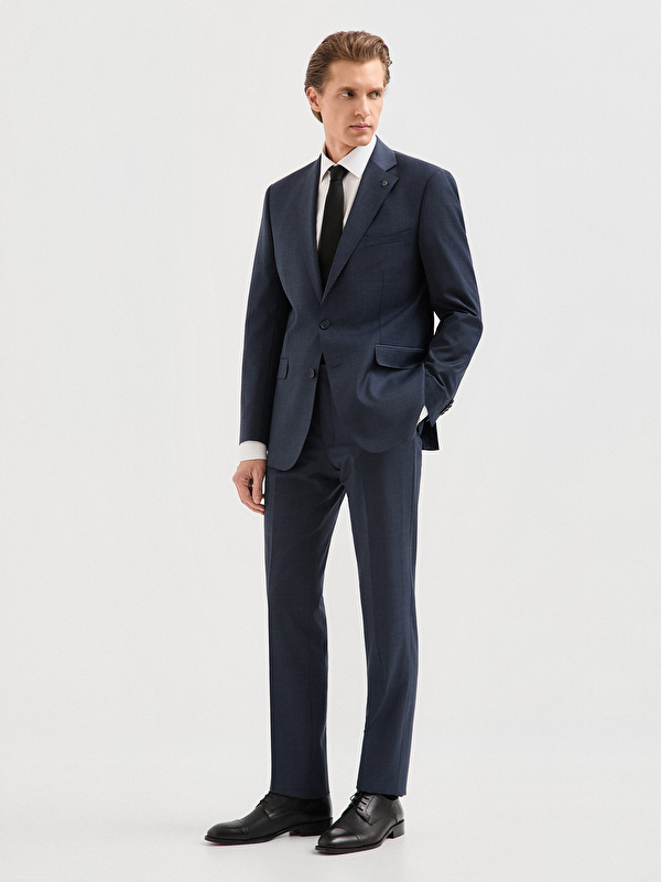 Erkek İndigo Takım Elbise