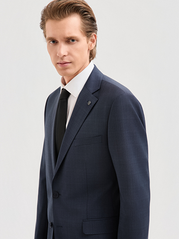 Erkek İndigo Takım Elbise