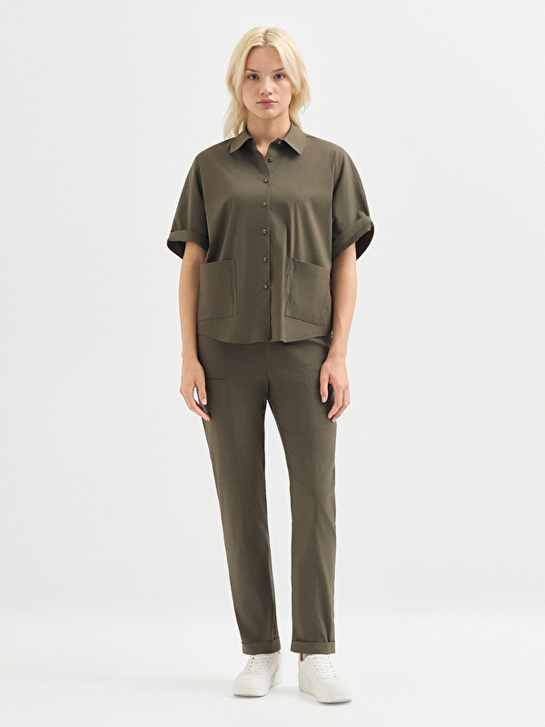 Kadın Haki Pantolon