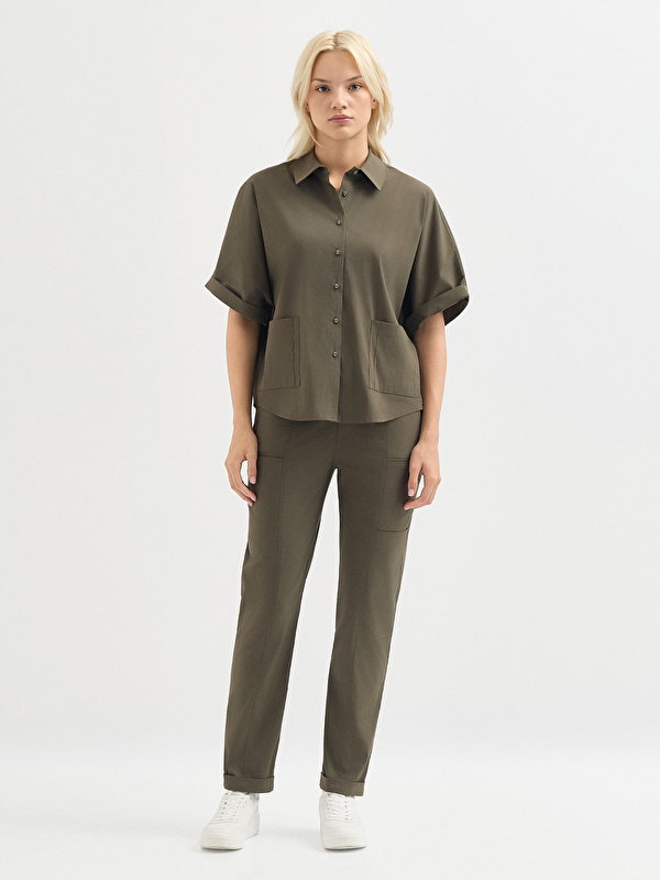 Kadın Haki Gömlek